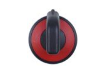 Pomo marca cero ø 71,5mm eje ø 6x4,6mm parte plana arriba rojo/negro EURAST