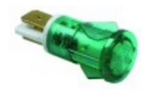 Lámpara de señalización ø 12mm verde 230v