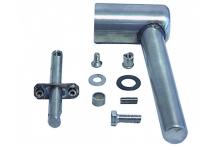 Maneta puerta completa l 155mm an 75mm acero inox. lainox, mareno