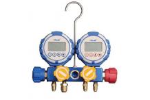 Manómetro 4 vías digital p/  r22, r32, r290, 1234yf, r404a, r507, r407c, r134a y r410a   maletín y mangueras 