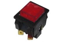 Interruptor Rojo Bipolar 16A 230V 22x27mm Faema