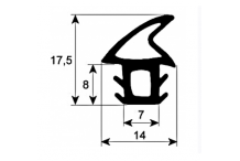 junta de puerta perfil 2745 L 2160mm UE 1 smeg