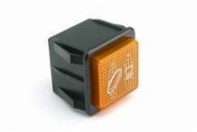 Piloto ambar 28x28mm 230v aclarado hoonved