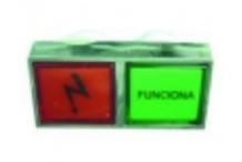 Piloto doble 52x28mm verde/rojo 230v rep