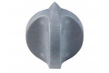 Pomo interruptor marca cero ø 40mm eje ø 6x4,6mm parte plana arriba negro