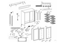 Puerta cristal derecho an 600mm h 1330mm p 40mm horeca