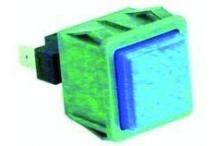 Pulsador azul 28x28mm c40/lp1 dihr