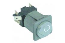 Pulsador medida de montaje 28,5x28,5mm gris 2co 250v 16a comenda