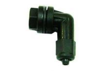 Racor codo plastico corto bomba peristaltica