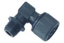 Racor conexion plastico codo m10x1 tubo Ø4x6