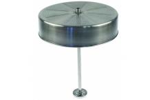 Recipiente de filtro aluminio con tubo percolator ø 205mm h 50mm horeca