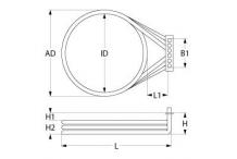 Resistencia 4900w 230v espirales 2 unox xb893