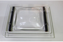 Tapa metacrilato TVA432 + perfil aluminio atornillado Mychef