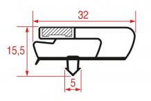 Burlete 1697x600mm Pvc Blanco AGB-400  Edenox