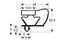 junta para frigorífico perfil 9043 L 2500mm