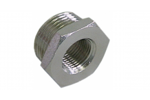 Reducción rosca latón niquelado longitud total 17,5mm EC 30