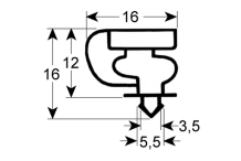 Junta para frigorífico perfil 9154 (tiras de 2500mm) tecfrigo