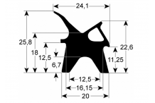 junta de puerta perfil 2410 An 666mm L 701mm medidas exteriores UE 1 Lainox