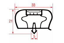 Burlete para frigorífico  infrico an 501mm l 174mm