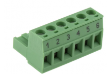 Conector verde 6 puntas centralita
