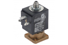 Válvula magnética 3vías 230VAC DN 1,6x2,3mm conector hembra DIN 0 a +130°C SIRAI serie L334-V