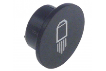 Símbolo para pomo agua ø 24mm negro