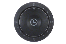 pomo tiempo 15min ø 41mm eje ø 6x4,6mm parte plana abajo negro