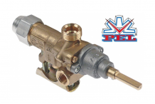 Grifo Gas PEL21S Eje Ø8x6.5mm Con Brida Pel