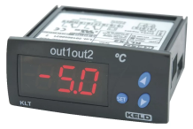 Controlador eletrónico 2 relés 2 entradas sonda PTC dígitos rojos S-Link 230v KELD