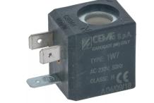 bobina magnética empalme conector Faston 6,3mm CEME 50Hz 230V H 30mm soporte ø 10mm tensión AC
