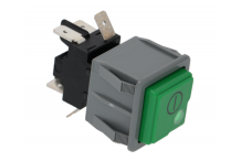 Interruptor verde 28x28mm bipolar alfa 1000
