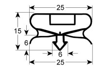Junta para frigorífico perfil 9198 L 2000mm FRENOX