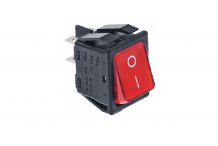 Interruptor rojo 30x22mm 230v bipolar (2 unidades)