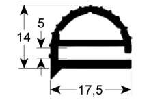 junta para frigorífico perfil 9104 L 2500mm