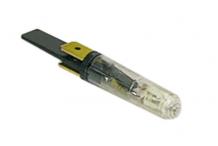 Elemento de señalización rojo/naranja 230V empalme conector Faston 6,3mm ø 8mm