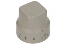 Pomo tiempo 60min ø 45mm eje ø 6x4,6mm parte plana abajo oro UNOX