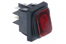 Interruptor rojo 30x22mm 230v con protector (2 unidades)
