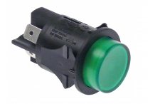 Interruptor verde Ø25mm 16a 230v bipolar linea blanca
