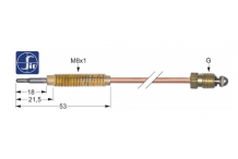 Termopar cabeza roscada m8x1 largo  320mm sit