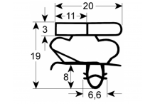 Junta para frigorífico perfil 9058 an 770mm l 1810mm Horeca-Select, IARP, IARP, Makro-Professional, Metro-Professional