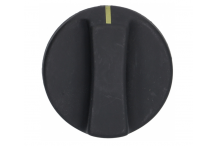 pomo marca cero ø 51mm eje ø 6x4,6mm parte plana derecho negro Roller-Grill