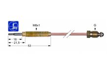 Termopar cabeza roscada m9x1 l 1000mm