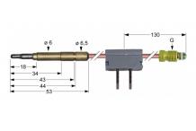 Termopar interrumpido m9x1 l  600mm