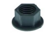 Tuerca para tubo de desagüe rosca m20 h 18mm ec 26 plástico