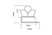 Burlete puerta pvc ur-104 gris (3 metros)